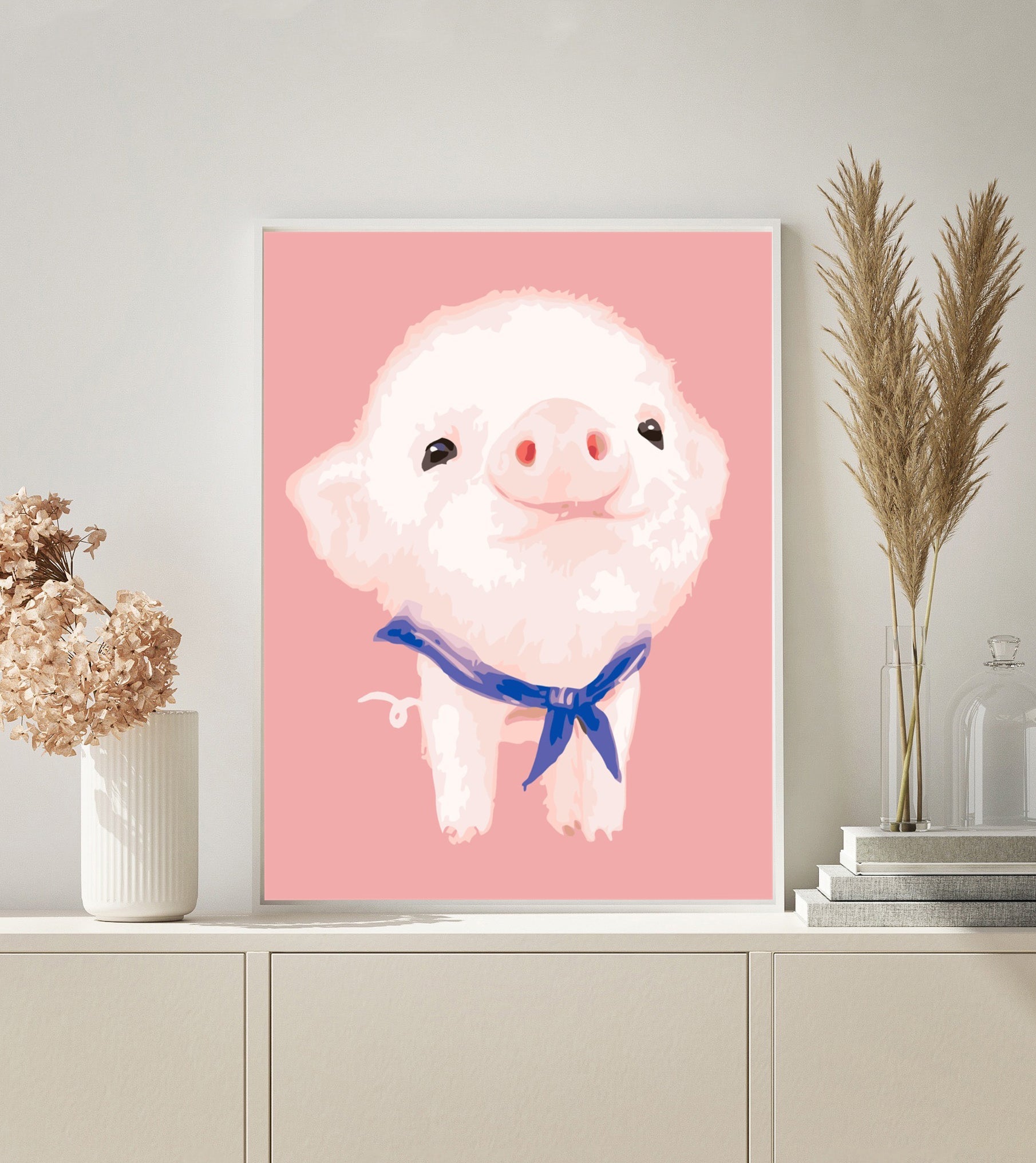 Pink Piglet paint by numbers kit
