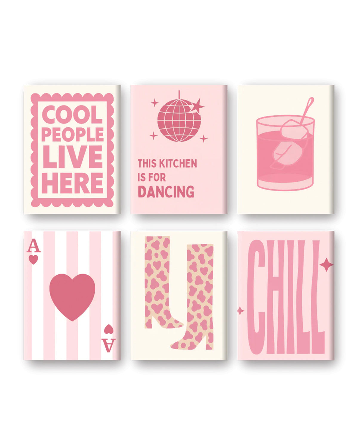 MINI PAINT BY NUMBERS | PINK STATE OF MIND - Set of 6