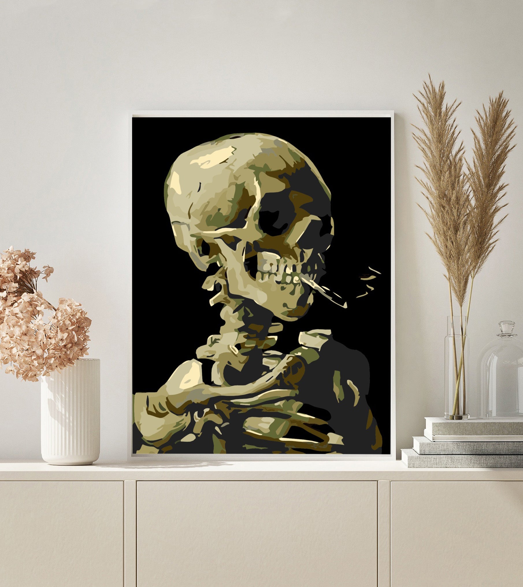 Skull Portrait paint by numbers kit