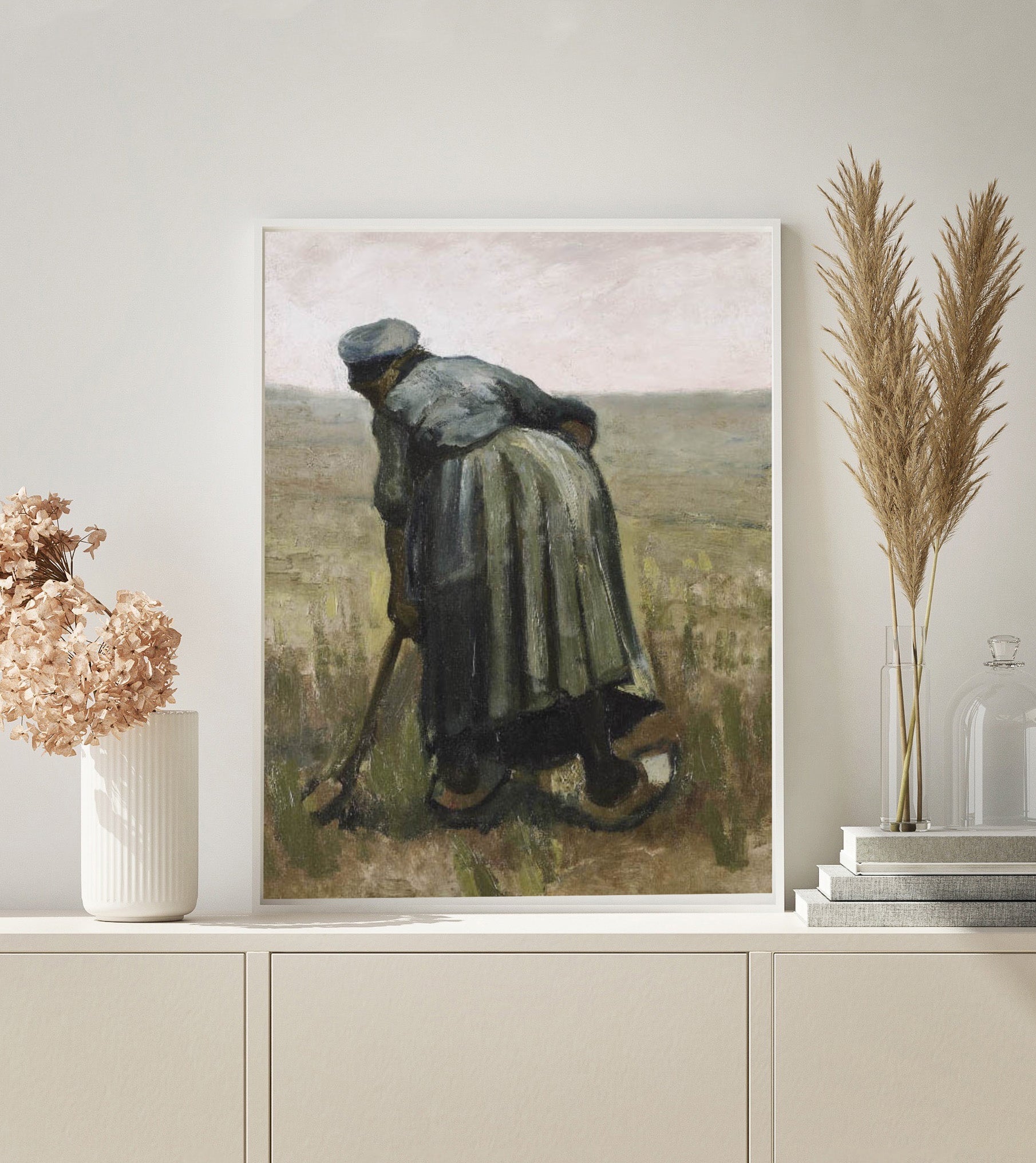 Peasant Woman Digging paint by numbers kit