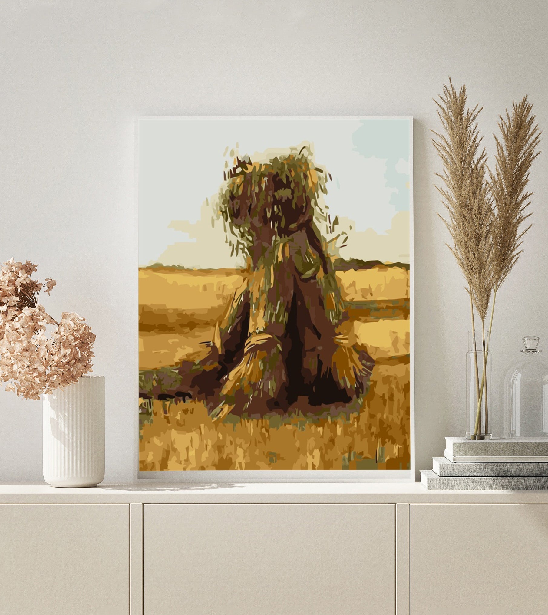 Van Gogh Wheat Sheaves on Field paint by numbers kit